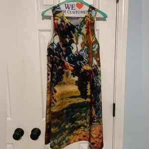 Patterned thigh length dress